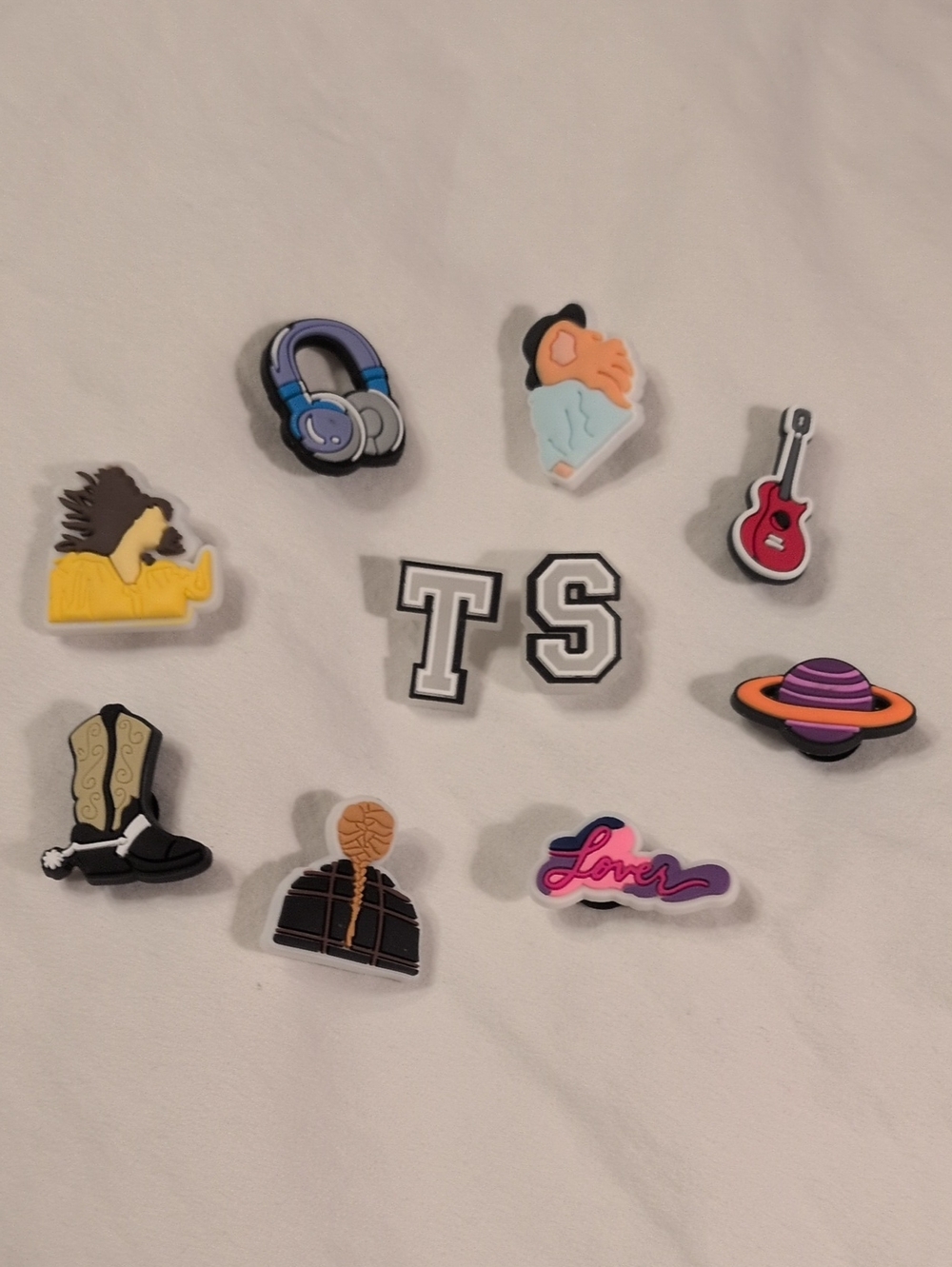 Crocs Swiftie Jibbitz Taylor Swift Shoe Charms - Colorful Pop Icons 10 piece